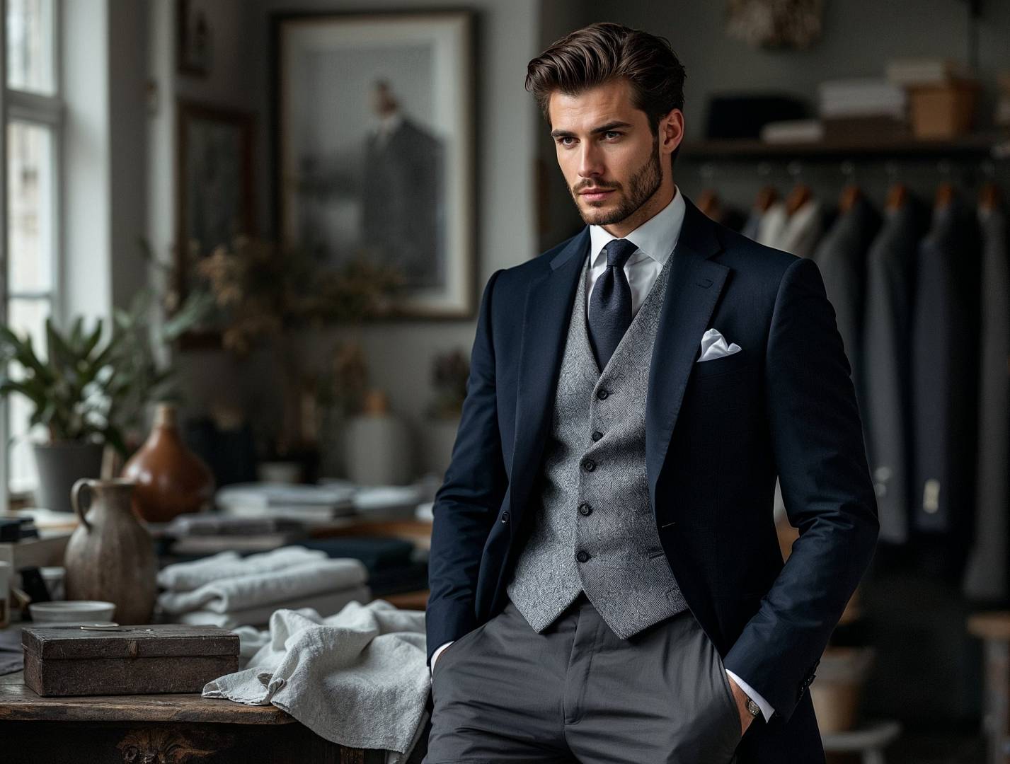 Klasyczna elegancję męskiego garnituru szytego na miarę
