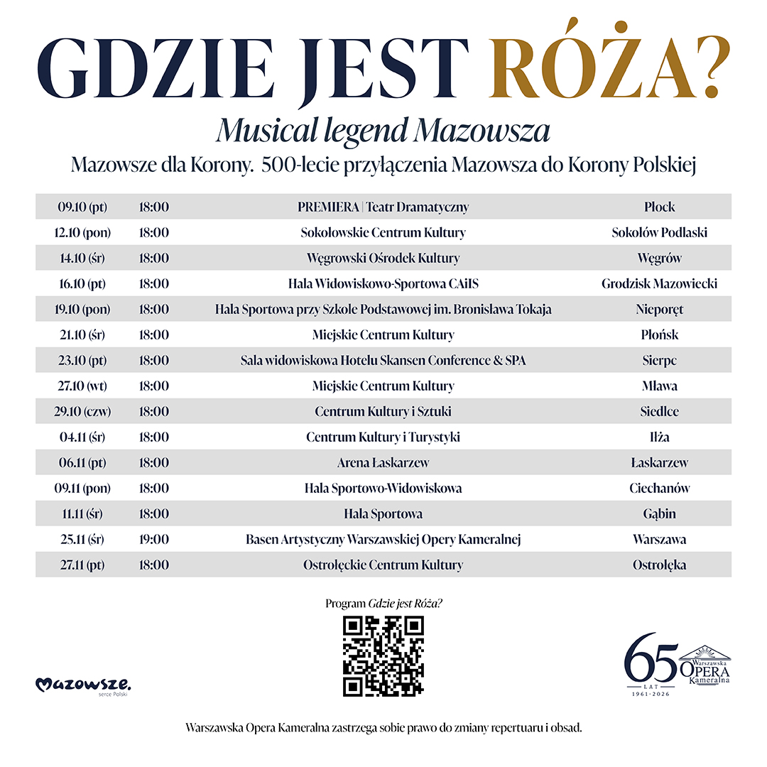 Musical „Gdzie jest Róża”. Mazowieckie legendy wyruszają w trasę po regionie